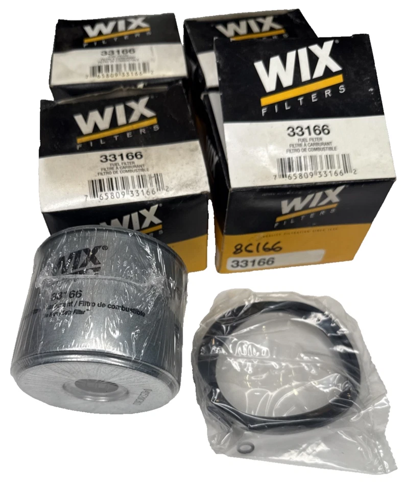 (Lote de 4) WIX 33166 1977-1980 Peugeot 504 Cartucho Metal Filtro Combustible Foto 2 de 4