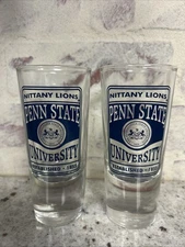 Lot of 2 Vintage Heavy Duty Tall Shot Glasses Crisa