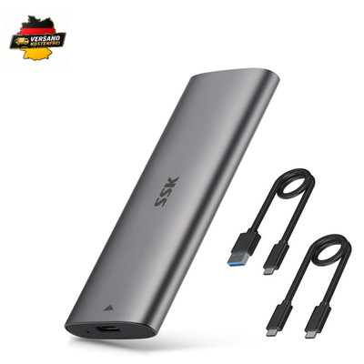 SSK USB 3.2 Gen 2 NVMe SATA SSD Gehäuse mit UASP Trim