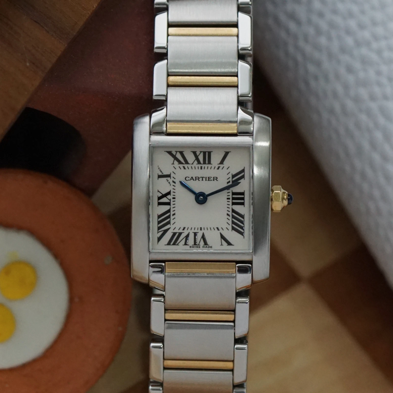 Cartier — Cartier Tank Francaise Small Steel 18k Yellow Gold W51007Q4 Quartz 2000s