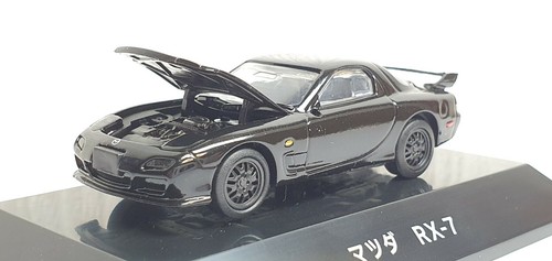 1/64 F-Toys MAZDA RX-7 FD3S BLACK car model w/detailed rotary engine - 第 1/6 張圖片