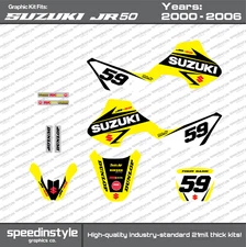 Graphics Decal Kit For Suzuki JR50 (2000-2006) JR 50 Stickers Team yellow kit