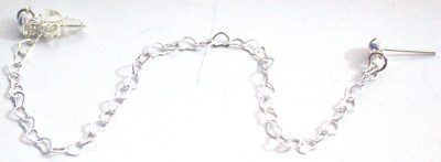1 Face Chain Silver Ear 2 Nose 10 Inch Heart Link Chain Retro Hip Hop Look Sexy