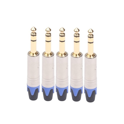 Replacement 6.35mm Stereo Plugs for Microphone Speaker Repairs Solder Adapters - Picture 6 of 8