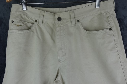 RM Williams TJ208 Beige Tan Cowboy Straight Jeans Pants Size 14 Womens - Picture 2 of 13