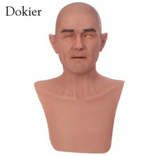 Realistic Soft Silicone Man Mask Full Face Head Mask Props Cosplay Halloween
