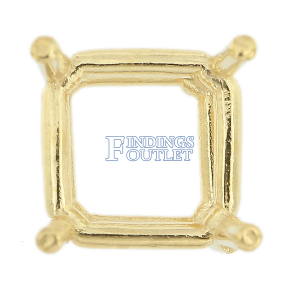 Cesta de alambre princesa oro amarillo 14K montaje 4 puntas 0,12 quilates - 5,75 quilates Foto 2 de 4