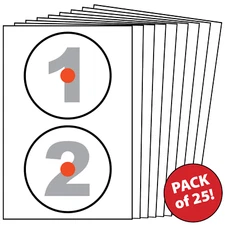 25 Shooting Paper Targets for Gun Range Rifle Pistol Firearms Handguns 12x18