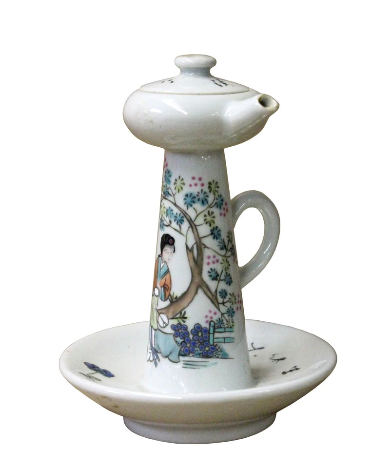 Lámpara de aceite de dibujo de jardín escena lateral dama estilo antiguo chino n363 Foto 2 de 4