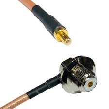 RG400 SMB MALE to UHF Female Angle Bulkhead RF Cable FAST-SHIP LOT