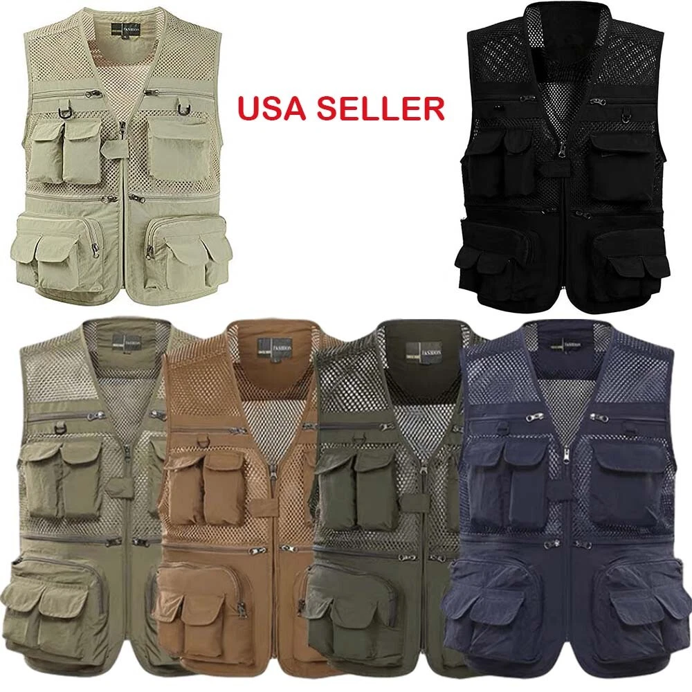 Fishing Hiking Vest Mesh 16 Pockets Photography Quick Dry Waistcoat Jacket
Opens in a new window or