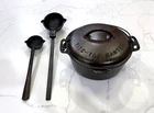 Griswold Tite Top Cast Iron #7 Baster with Griswold Ladle Rare Antique