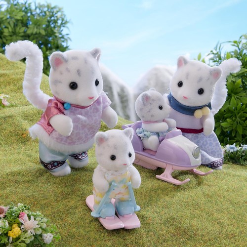 Sylvanian Families FS-55 Snow Leopard Families Set Época Japón - Imagen 3 de 3