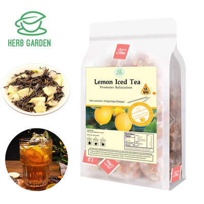  Black Tea with Lemon peels 10gX25 Pyramid Tea Bags for a Refreshing Cup of Tea