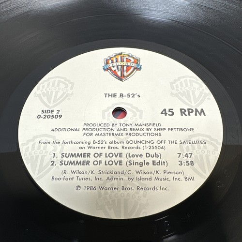 The B-52's - Summer Of Love - Used Vinyl Record 12”  0-20509 No. 23 - Picture 16 of 18