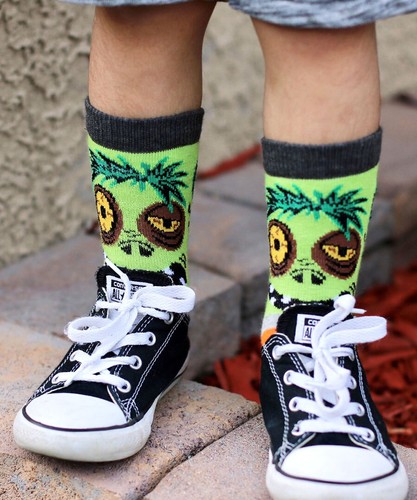 Jefferies Socks Boys Zombie Robot Alien Fashion Colorful Pattern Crew Socks 3PK - Picture 6 of 10