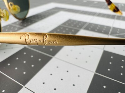 Vintage B&L Ray-Ban Oval Sunglasses W2981 Gold Frame Tortoise