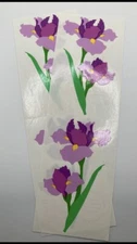 Mrs. Grossman’s Lot Of 2 PURPLE IRIS Stickers VTG 1989