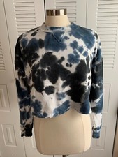 Colsie Women's Multicolor Tie Dye Crop Sweatshirt Size M Medium