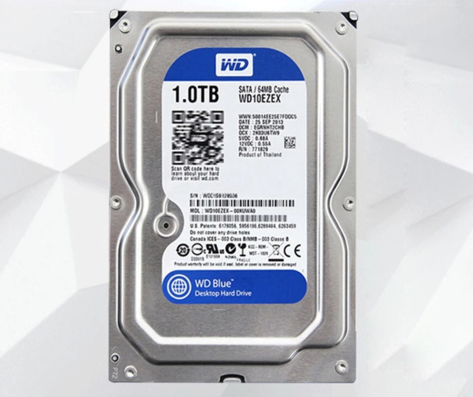 Western Digital WD10EZEX 3.5in Hard Drive 1TB 7200 RPM SATA 6 Gb/s 64 MB Cache