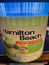 Hamilton Beach 68660 Portable Cordless 1/2 Pint Soft Serve Ice Cream Maker Green