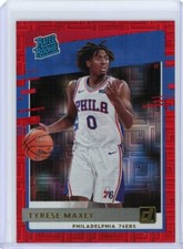 2020-21 Donruss Basketball Choice Red Infinite Rookie #211 Tyrese Maxey #35/99