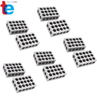 5 Matched Pairs 1-2-3 123 Blocks 23 Holes .0002" Precision Machinist New