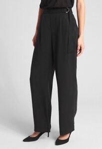 Gap High Rise Belted Wide-Leg Pants in TENCELâ¢- Black NWT 6 | eBay