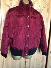 Ci Sono Original Jacket Size Xl 14 Warm Red Burgundy Winter Bomber Windproof