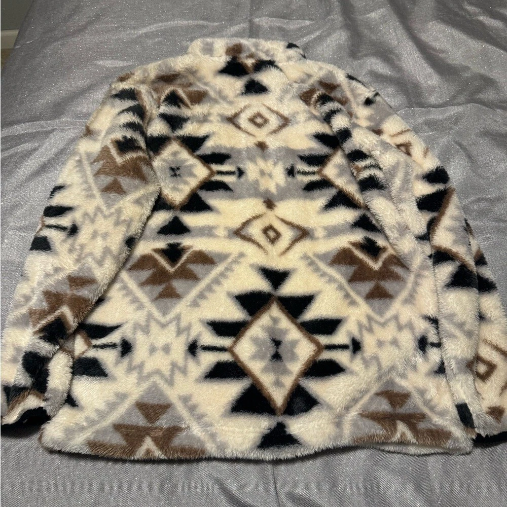 OFF WHITE Maglione Hooey panna e marrone con zip e motivo geometrico