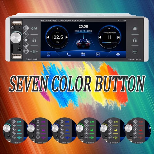 1 Din Touch Screen 5.1" Car Stereo Radio Smart Voice Bluetooth FM/AM/RDS USB/AUX - Picture 14 of 20
