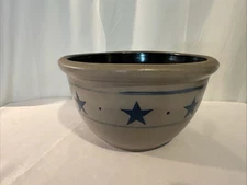 Rowe Pottery Works Stars & Stripes Gray Bowl 