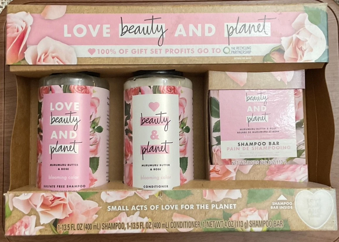 Love Beauty And Planet 3 Piece Gift Set, Murumuru Butter & Rose Blooming Colour