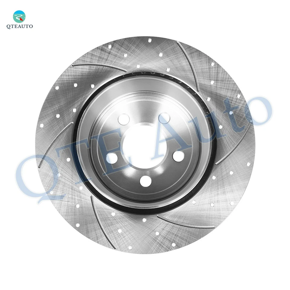 Juego 4 rotores de freno perforados delanteros 345 mm-traseros 320 mm para Dodge Challenger 2009-2020 Foto 4 de 4