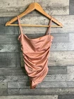 Belle The Label Swimsuit Size XS Peach Ruched Strappy Free People One Piece