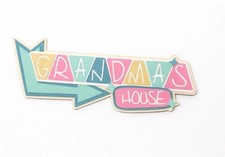 Grandma  s House Scrapbook Title Die Cut Retro Style Family Page Handmade
