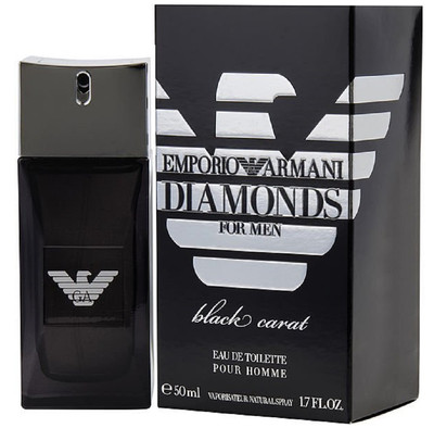 EMPORIO ARMANI DIAMONDS BLACK CARAT 1.7 oz / 50 ml EDT Men Cologne Spray
