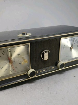 vintage an・an no.24 Vintage Zenith C624 Tube Clock Radio Mid Century Atomic Style