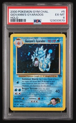 PSA 6 - Giovanni's Gyarados 5/132 - Gym Challenge Holo