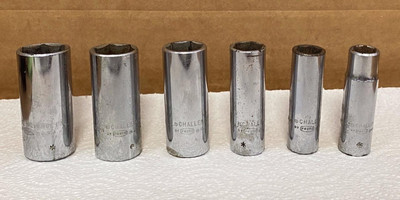 6 PROTO CHALLENGER 3/8'' DRIVE 6 POINT DEEP SOCKETS (3/8'' 1312-H - 3/4'' 1324-H)