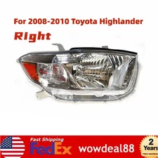For 2008-2010 Toyota Highlander SUV Front Head Lamp Lights Passenger Side RH