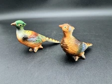 Vintage Japan Pottery Bird Salt & Pepper Shakers Pheasant Ceramic S&P