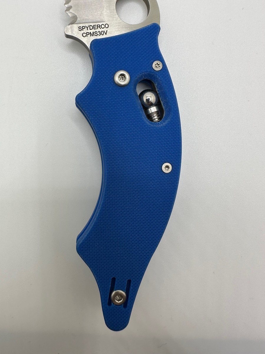 New Spyderco /Dodo /Blue G10 /S30V Serrated /C80GSBL /Discontinued