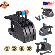 Saitek Flight Throttle Quadrant USB PC - 3 Axis, 6 Buttons, Pro Sim Control