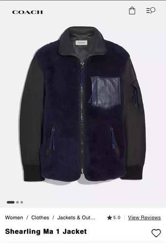 Giacca donna Coach Shearling nuova senza etichette! Vendita al dettaglio $1450.