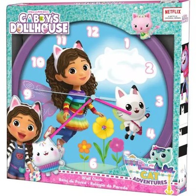 8435507876735 Zegar ścienny 25cm Koci Domek Gabi. Gabby's Dollhouse GD00021