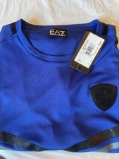Authentic EA7 Emporio Armani Mens Crew Neck T-Shirt Size L Tee Navy Natural Real