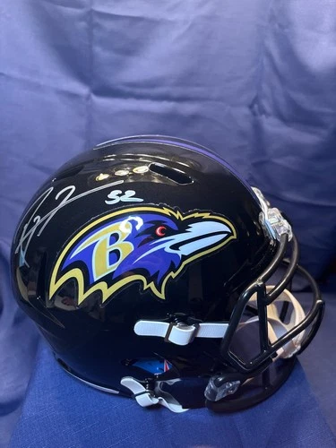 Ray Lewis Signed Baltimore Ravens Full Size Replica Helmet with Beckett COA