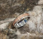 Clogau Welsh Silver & 9ct Rose Gold Royal Annwyl Slim Channel Ring Size M