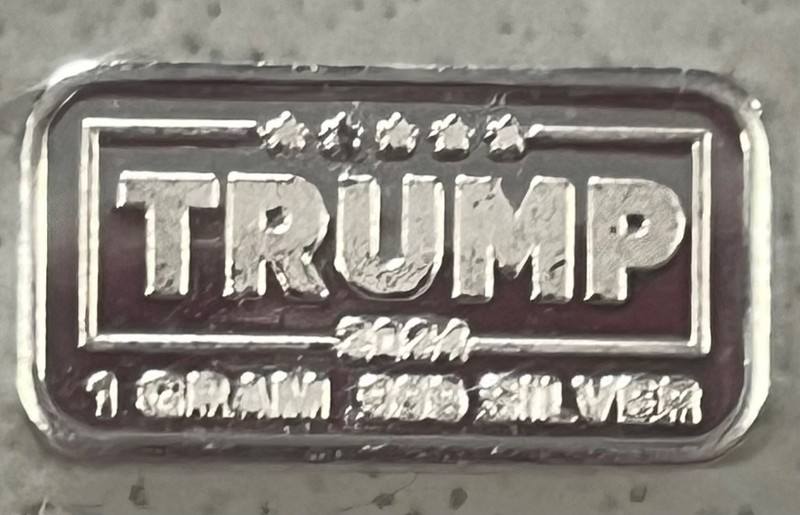 Trump 2024 1 Gram .999 Fine Silver Bar Smaller than a dime Bullion